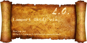 Lampert Oktávia névjegykártya